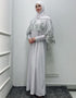 Modest Abaya Dress with Sequined Cloak